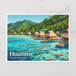 Postal Huahine Lagoon Fare Polinesia Francesa