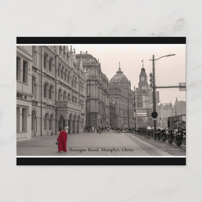 Postal © Huangpu Bund, Shanghai, China (Anverso)