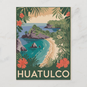 Postal Huatulco México Vintage