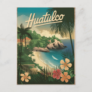 Postal Huatulco México Vintage