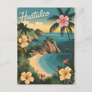 Postal Huatulco México Vintage