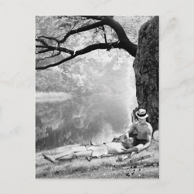 Postal Huckleberry y Tom (Anverso)