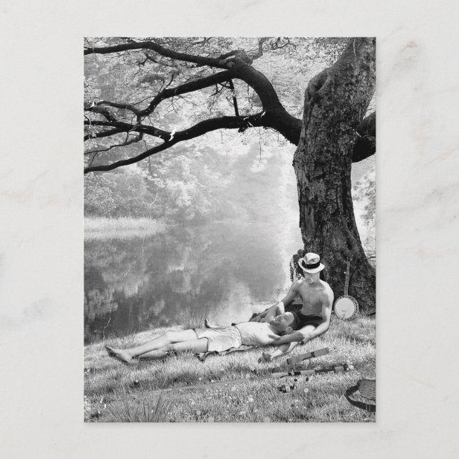 Postal Huckleberry y Tom (Anverso)