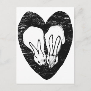 Postal Huddddling Rabbits