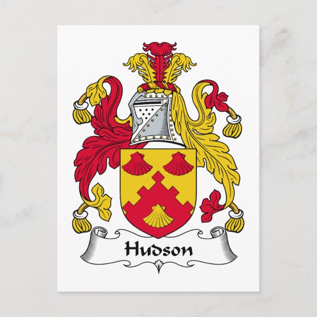 Postal Hudson Family Crest (Anverso)