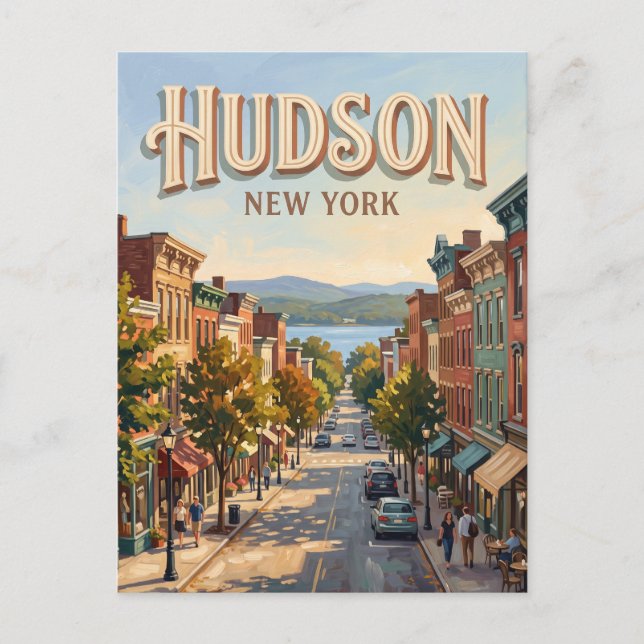 Postal Hudson Nueva York (Anverso)