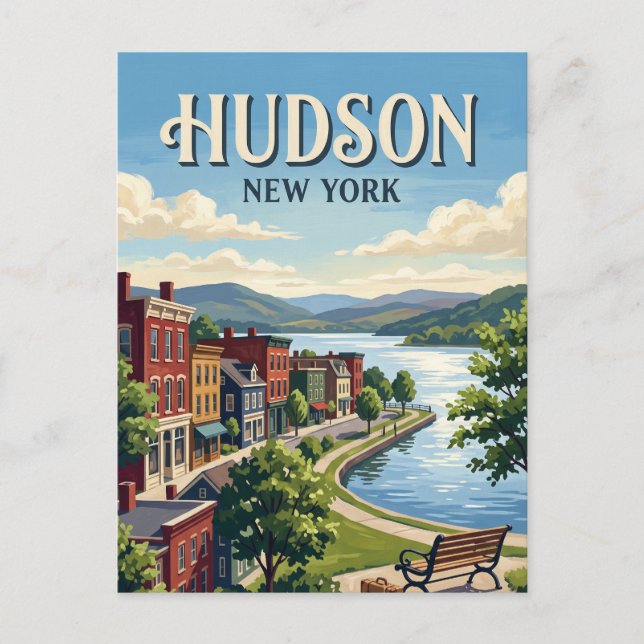 Postal Hudson Nueva York (Anverso)