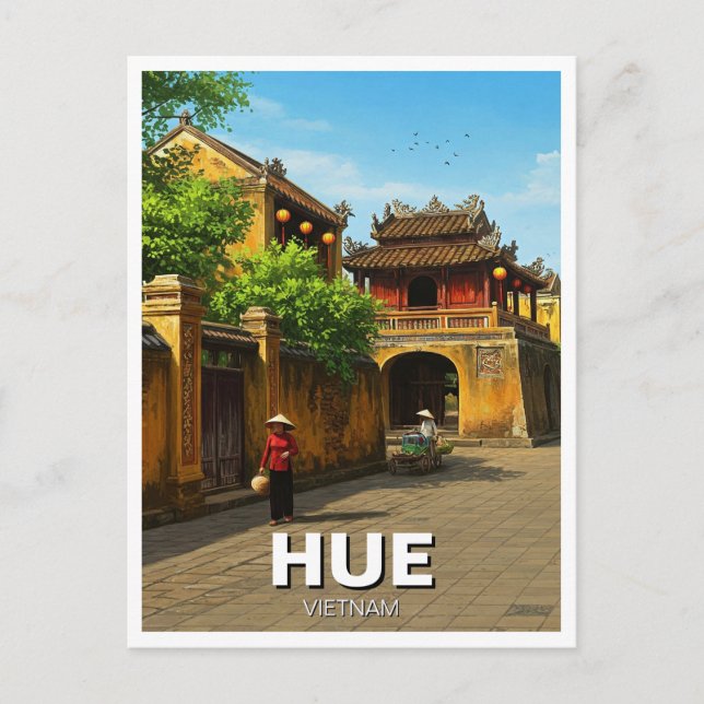 Postal Hue Imperial City Vietnam Viaje (Anverso)