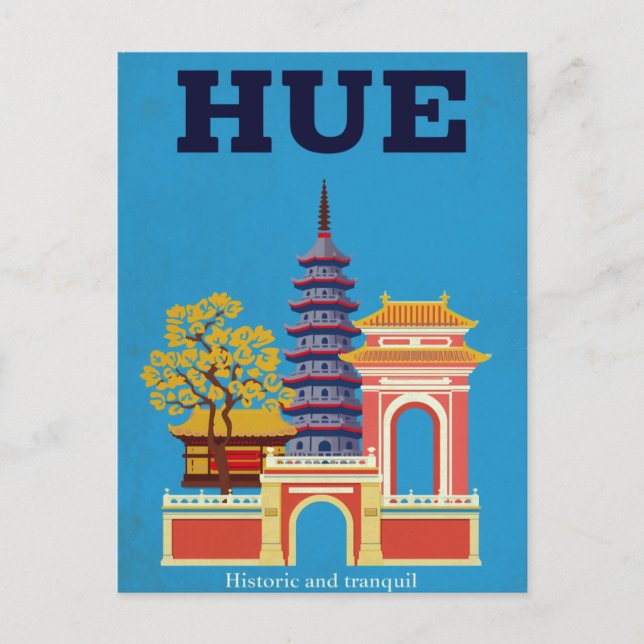 Postal Hue Vietnam Historic Pagoda (Anverso)
