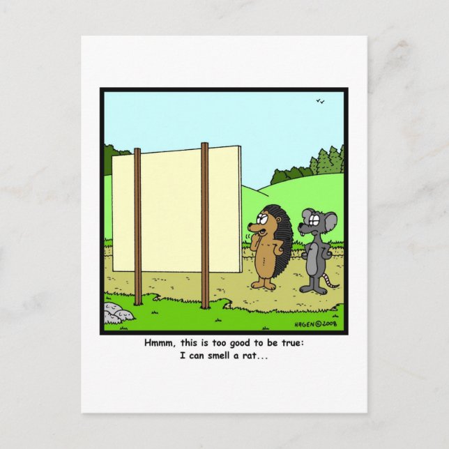 Postal Huele a rata: Personalizado de rata (Anverso)