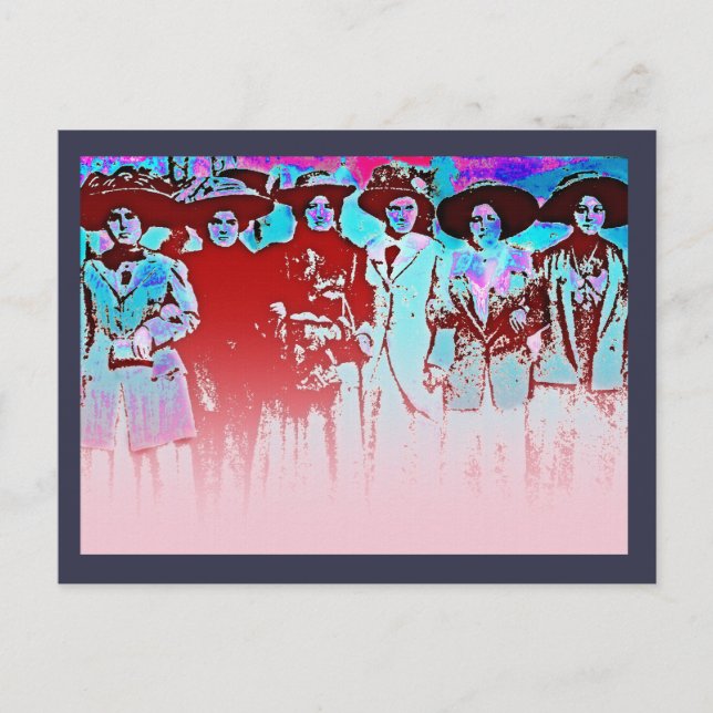 Postal Huelga de mujeres de fábrica de 1909 (Anverso)