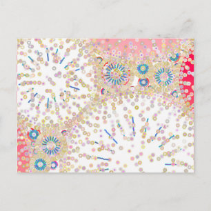 Postal Huella abstracta de "Sea Life"