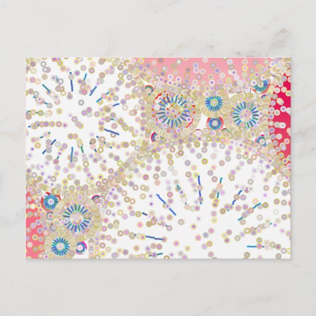 Postal Huella abstracta de "Sea Life" (Anverso)