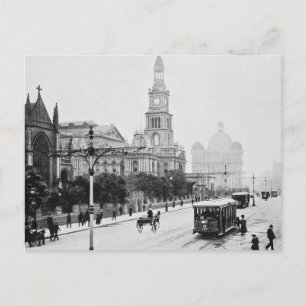 Postal Huella antigua George St Sydney Australia c1898