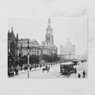 Postal Huella antigua George St Sydney Australia c1898