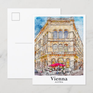 Postal Huella de agua de viajes de Viena