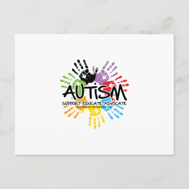 Postal Huella de autismo (Anverso)