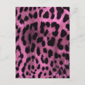 Postal Huella de leopardo animal - rosa