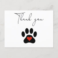 Huella de perro personalizada Gracias