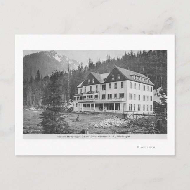 Postal Huellas calientes escénicas Bldg (Anverso)