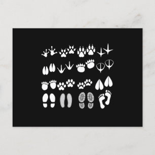 Postal Huellas de animales Granjero Granjero de pollo Reg