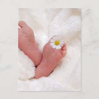 Postal huellas de bebé dedos lindo recién nacido pequeño 