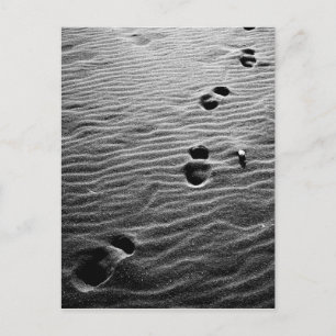 Postal Huellas en la arena