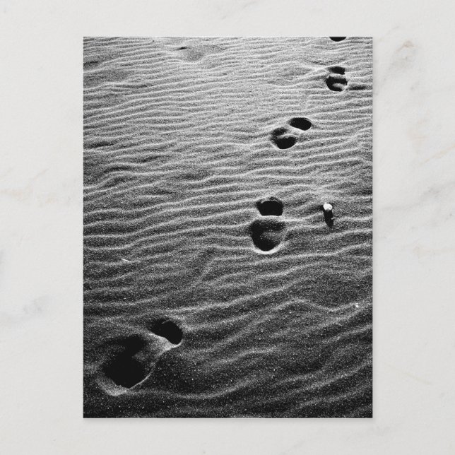 Postal Huellas en la arena (Anverso)