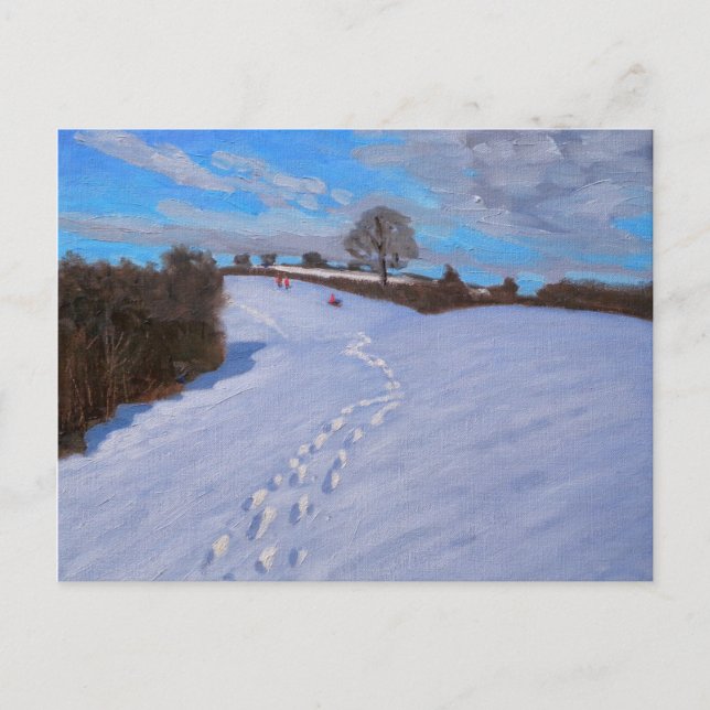 Postal Huellas en la nieve 2009 (Anverso)