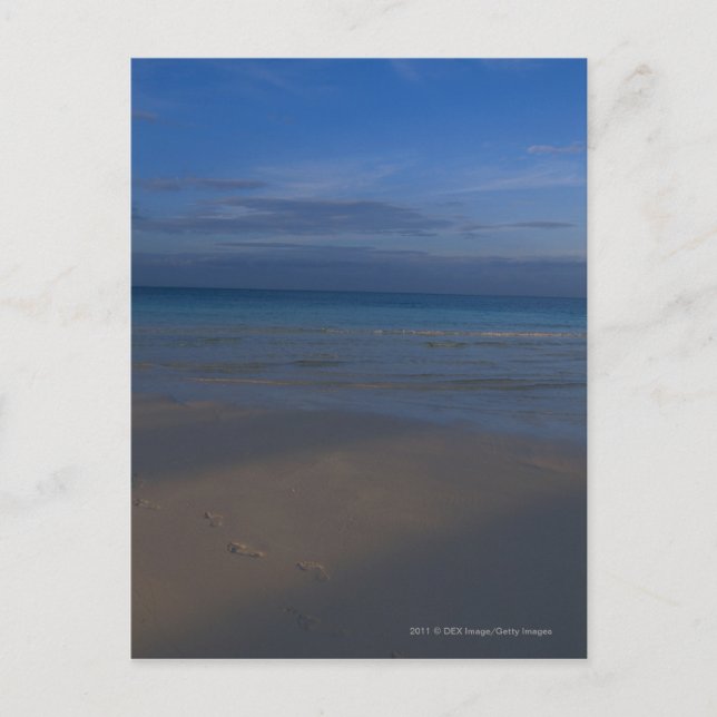 Postal Huellas en la playa (Anverso)