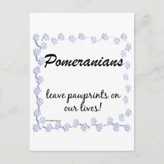 Postal Huellas pomeranas