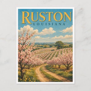 Postal Huerto de melocotones GeoSaga de Ruston Louisiana