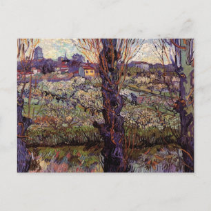 Postal Huerto en flor, Arles por Vincent van Gogh