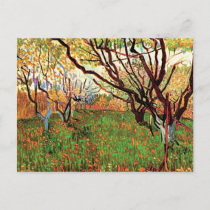 Postal Huerto en flor, Vincent van Gogh