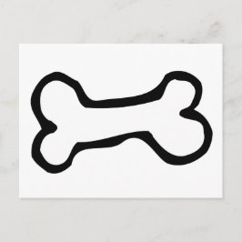 Postal Hueso de perro lindo del dibujo animado