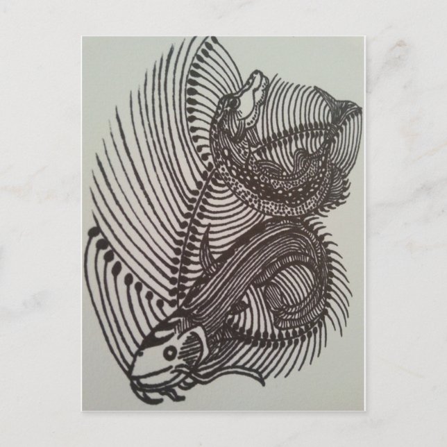 Postal Huesos de peces (Anverso)