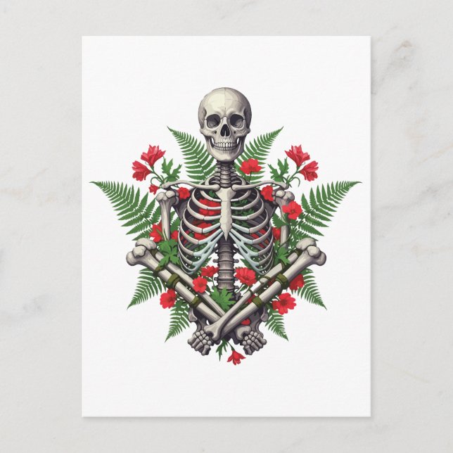 Postal Huesos y botánica (Anverso)
