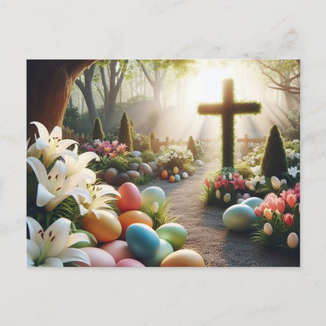 Postal Huevo cruzado/de Pascua/Lilly (Anverso)