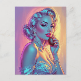 Postal Huevo de chocolate con pinzas rubias