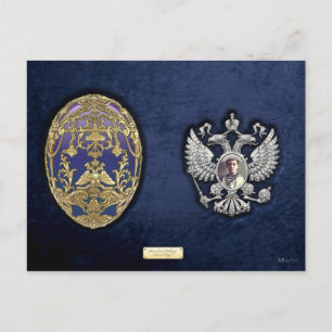 Postal Huevo de Faberge Tsarevich con sorpresa sobre terc