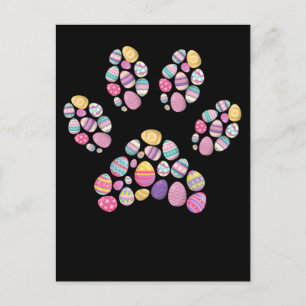 Postal Huevo de Pascua Garra Animal Pascua