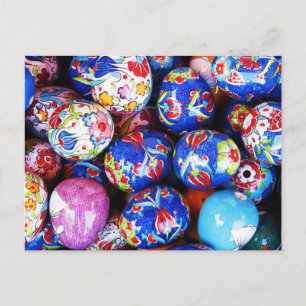 Postal Huevos cerámicos de diseño de Iznik