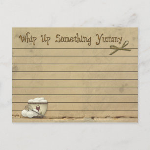 Postal Huevos de cartas de receta