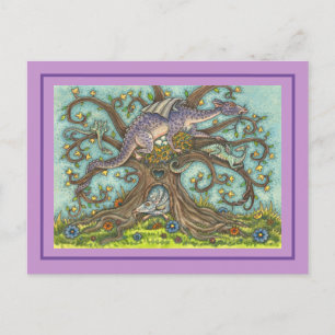 POSTAL HUEVOS DE DRAGÓN, LARGO MEDIEVAL, ARTE FOLÓGICO DE