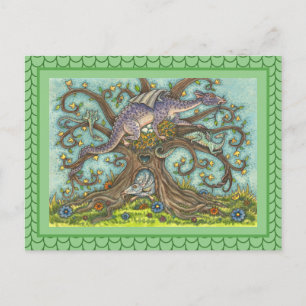 POSTAL HUEVOS DE DRAGÓN, LARGO MEDIEVAL, ARTE FOLÓGICO DE
