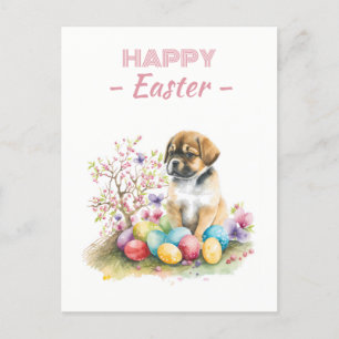Postal Huevos de Pascua acuícolas Florecimiento de cerezo