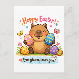 Postal Huevos de Pascua de Carpincho Lindos