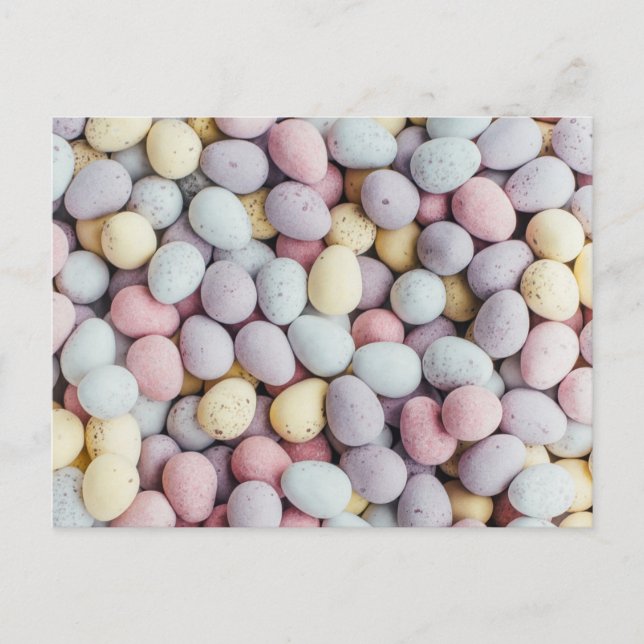 Postal Huevos de Pascua de Chocolate (Anverso)