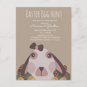 Postal Huevos de Pascua de Chocolate Caza de Huevos de Co