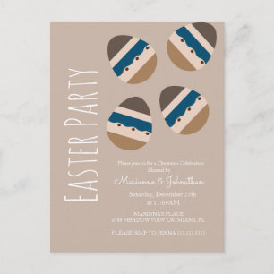 Postal Huevos de Pascua de Chocolate Tonos Terrosos Fiest